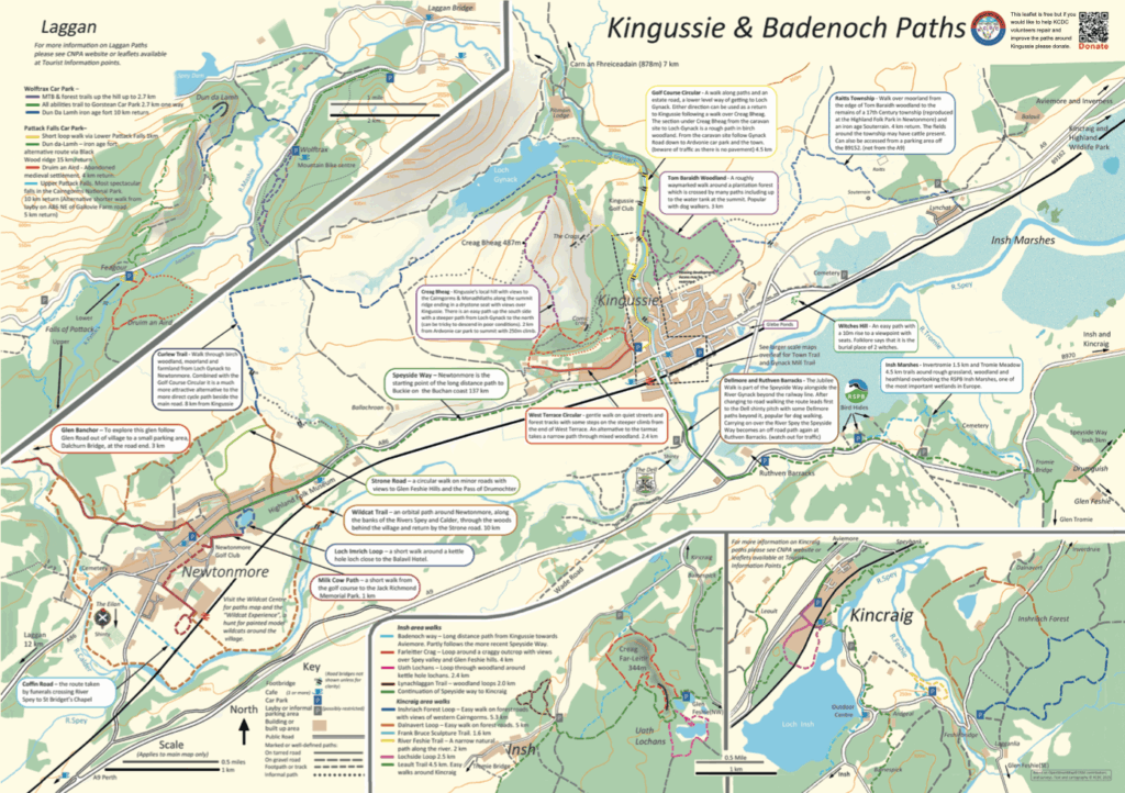 Picture of paths described in the KCDC Map Leaflet